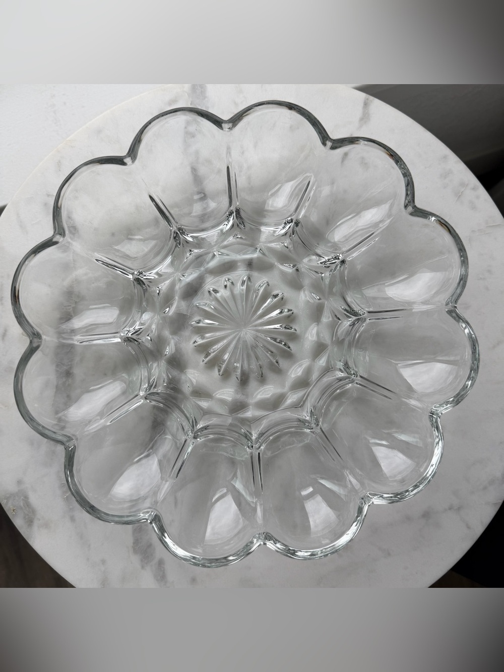 Vintage Anchor Hocking "Fairfield" Glass Deviled Egg Plate